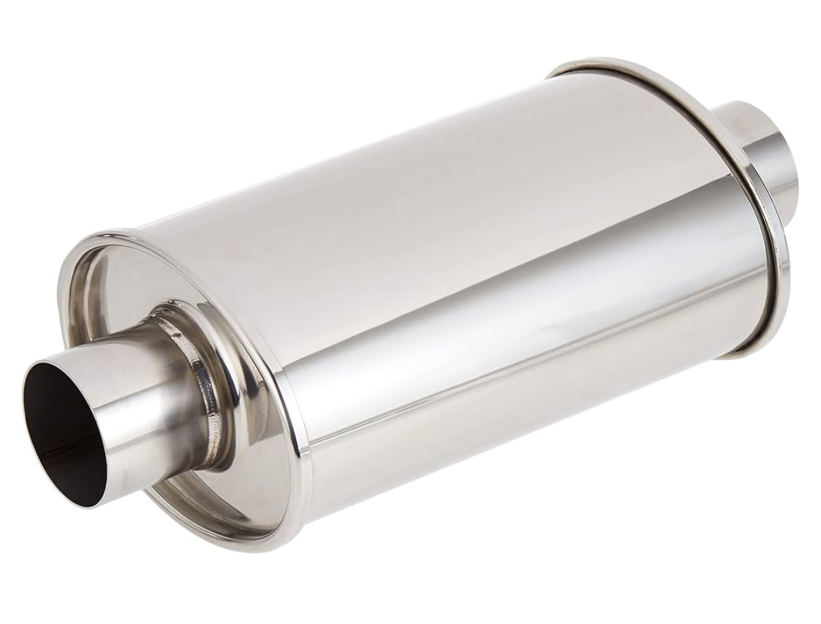 2.25 Inch Ultra Quiet Resonator, 304 Stainless Steel Exhaust - Image 3