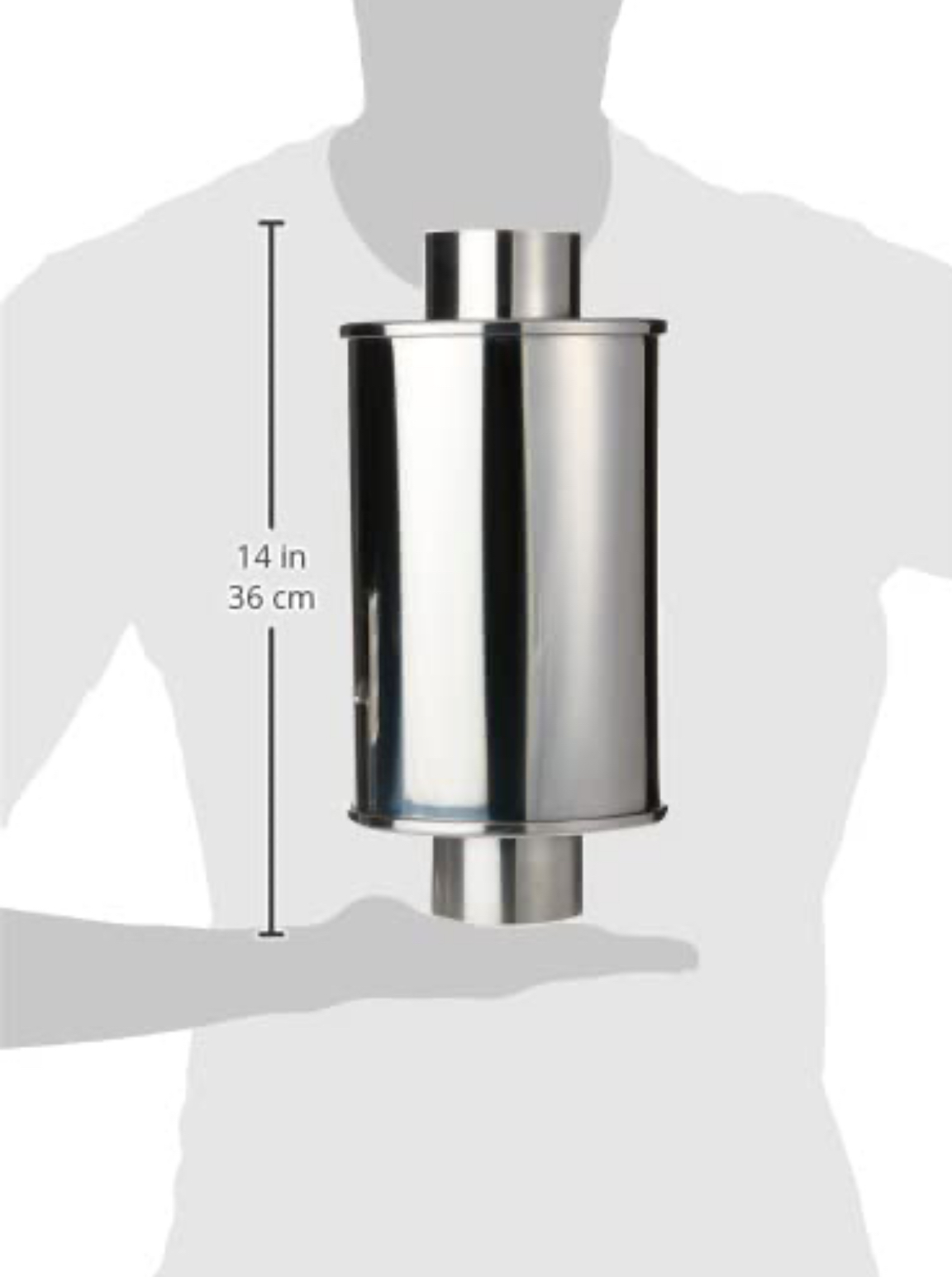 2.25 Inch Ultra Quiet Resonator, 304 Stainless Steel Exhaust - Image 2