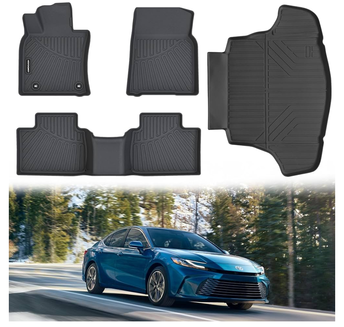 Floor Mats & Trunk Mat for 2025 Toyota Camry All Weather TPE Protection Floor Liners - Image 2