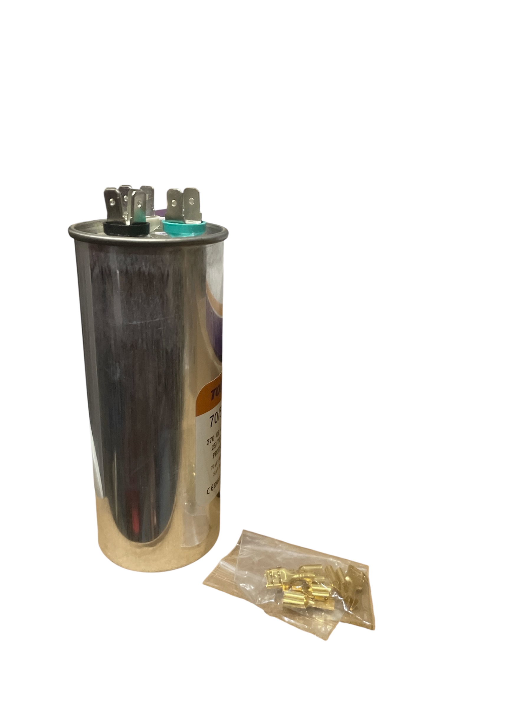 70+5 MFD 70/5 uF ±5% 370VAC/440 Volt CBB65 Dual Run Round Capacitor for AC. for Condenser Straight Cool or AC Motor and Fan Starting - Image 3