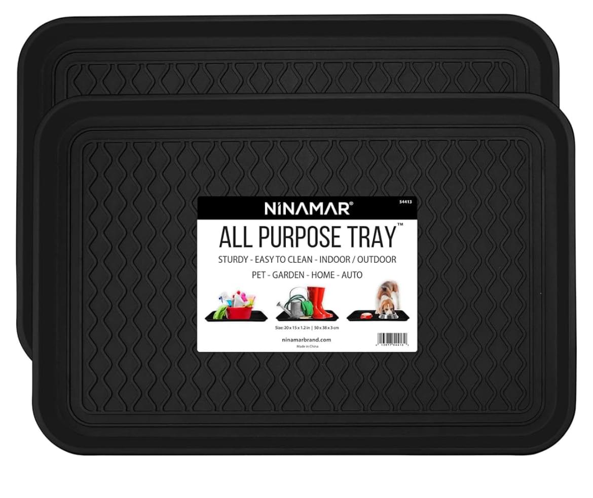 All Purpose Tray - 50 x 38 cm x 3cm - 2 Trays Black