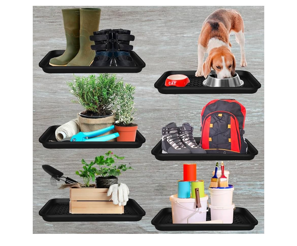 All Purpose Tray - 50 x 38 cm x 3cm - 2 Trays Black - Image 2